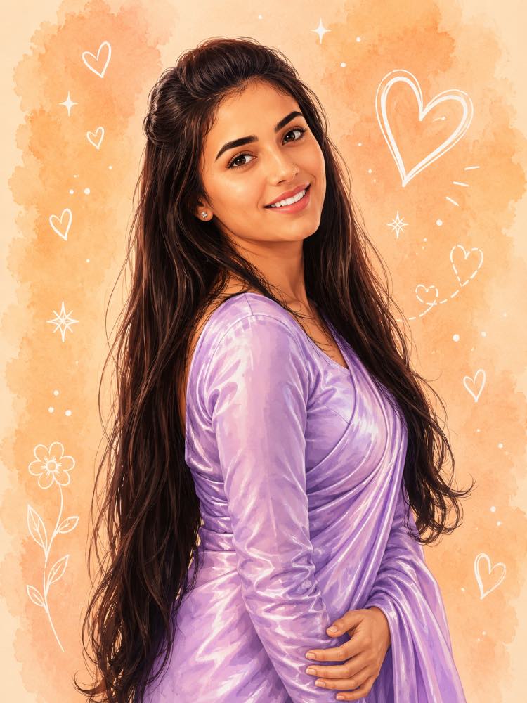 💜 Lavender Dreams Portrait — AI image prompt example