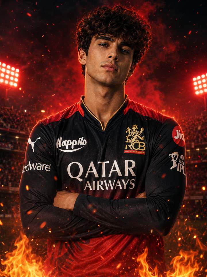 RCB Inferno Hero Poster 🔥🏏 — AI image prompt example