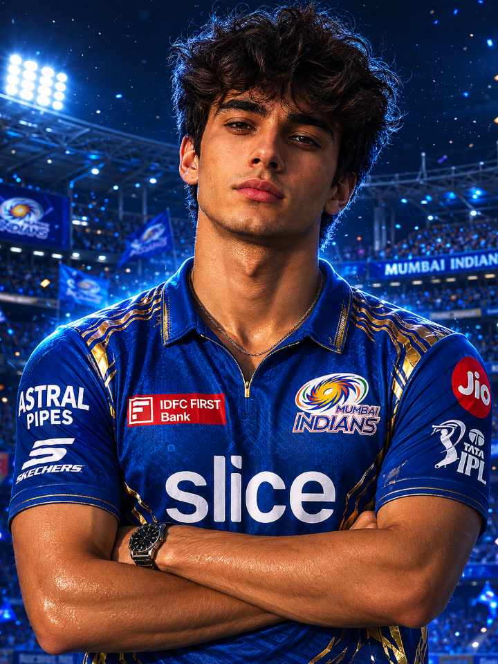 Mumbai Indians Stadium Hero 💙🏏 — AI image prompt example