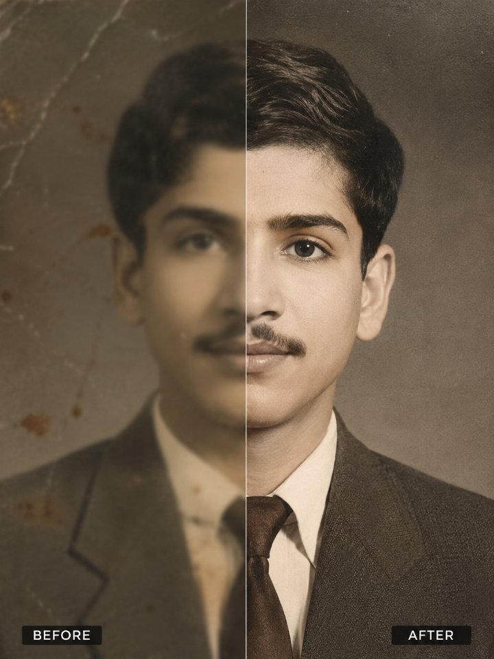Heritage Photo Restoration Pro — AI image prompt example