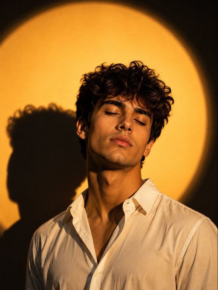 ✨ Golden Halo Portrait — AI image prompt example