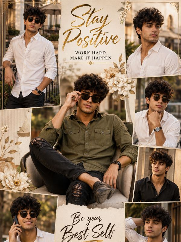 Be Your Best Self | Luxury Success Mindset Collage — AI image prompt example