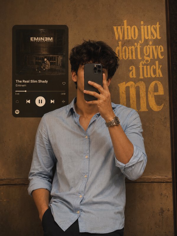 The Real Slim Shady Mirror Selfie Poster — AI image prompt example