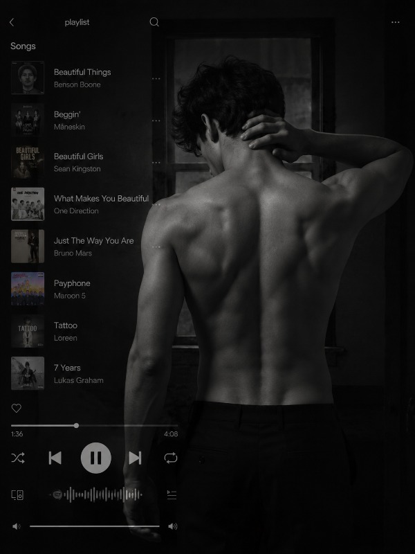 Monochrome Playlist Therapy Poster — AI image prompt example