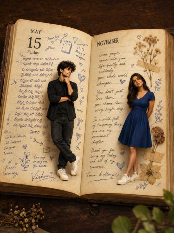 š Romantic Diary Storybook ā AI image prompt example